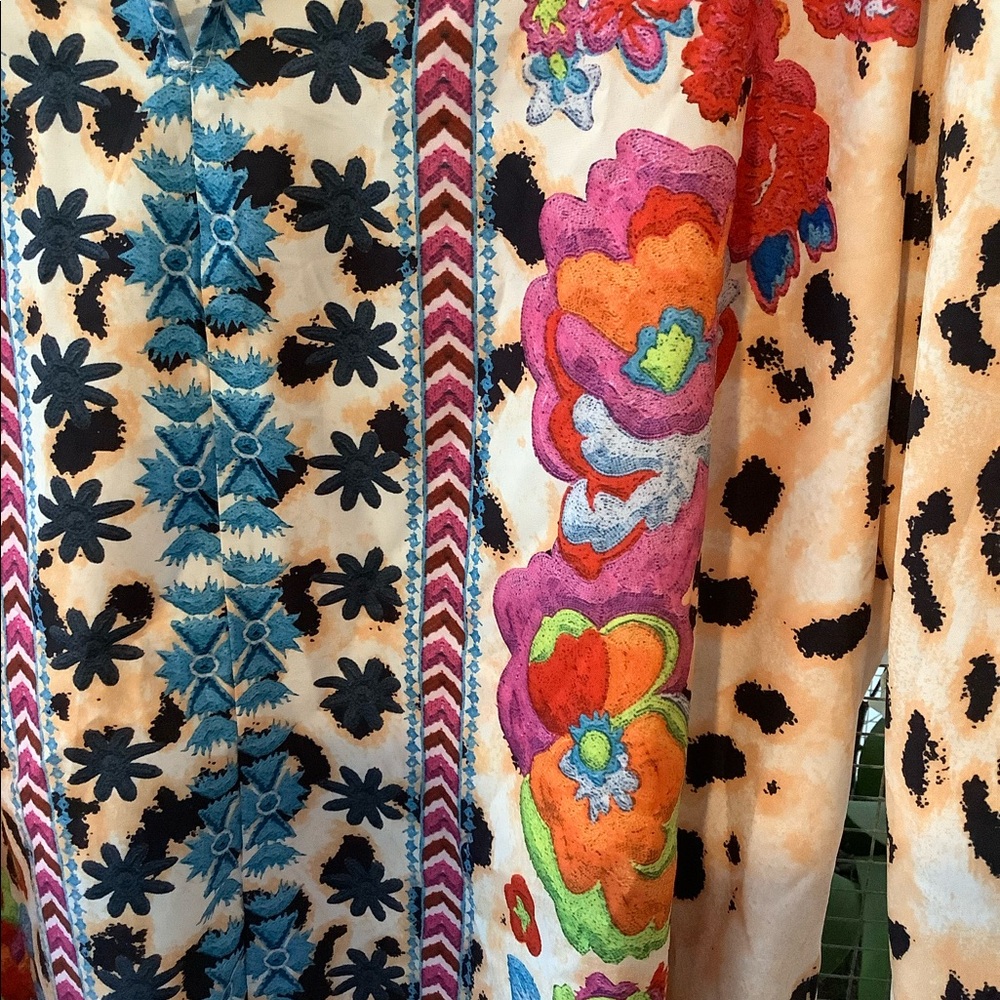 Misslook Multicolor Floral and Leopard Print Tunic - Picture 2 of 6
